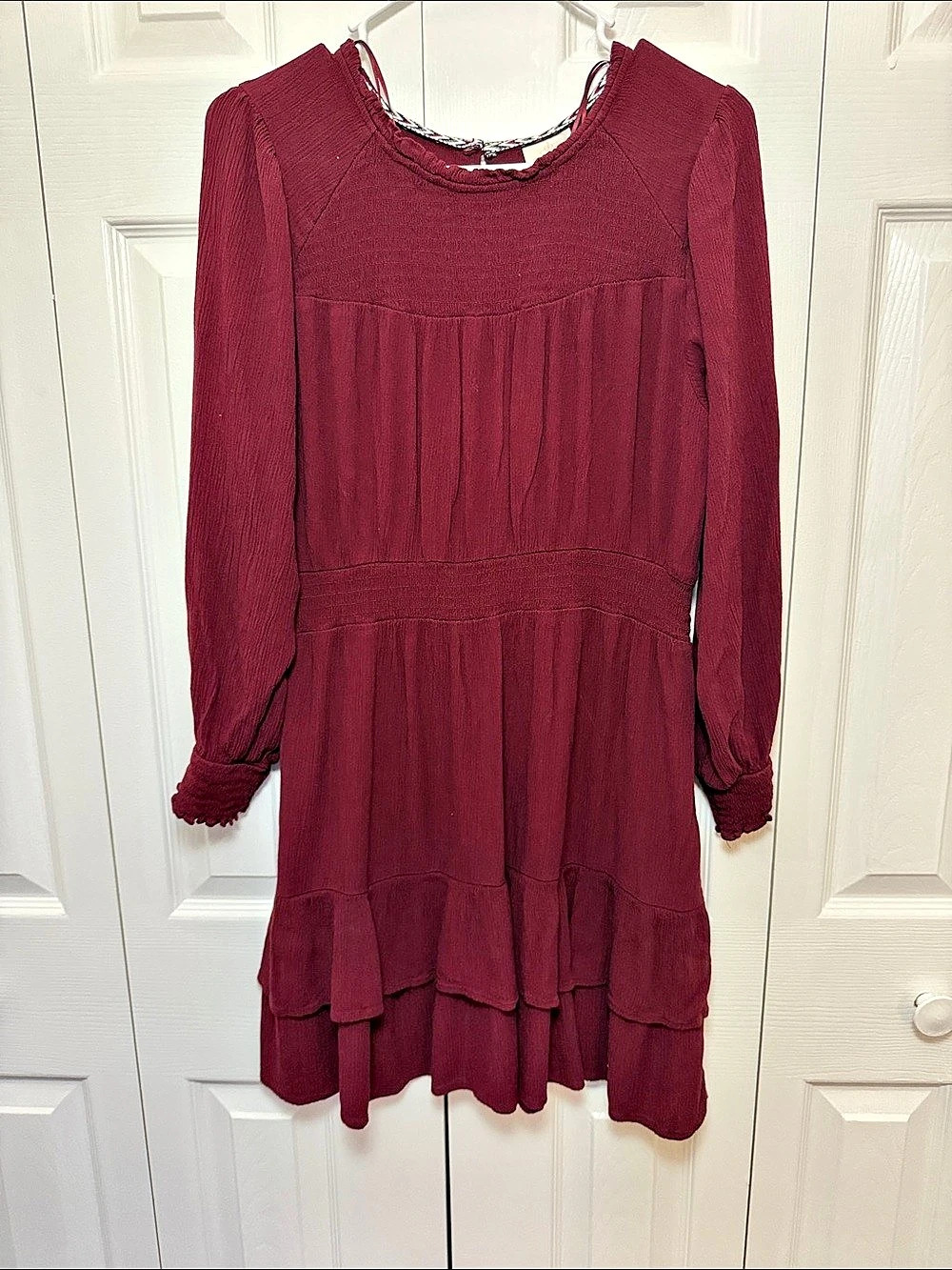 Knox Rose Burgundy Mini Dress Size Medium